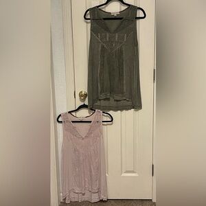 Knox Rose Pink Lace V-Neck Tops